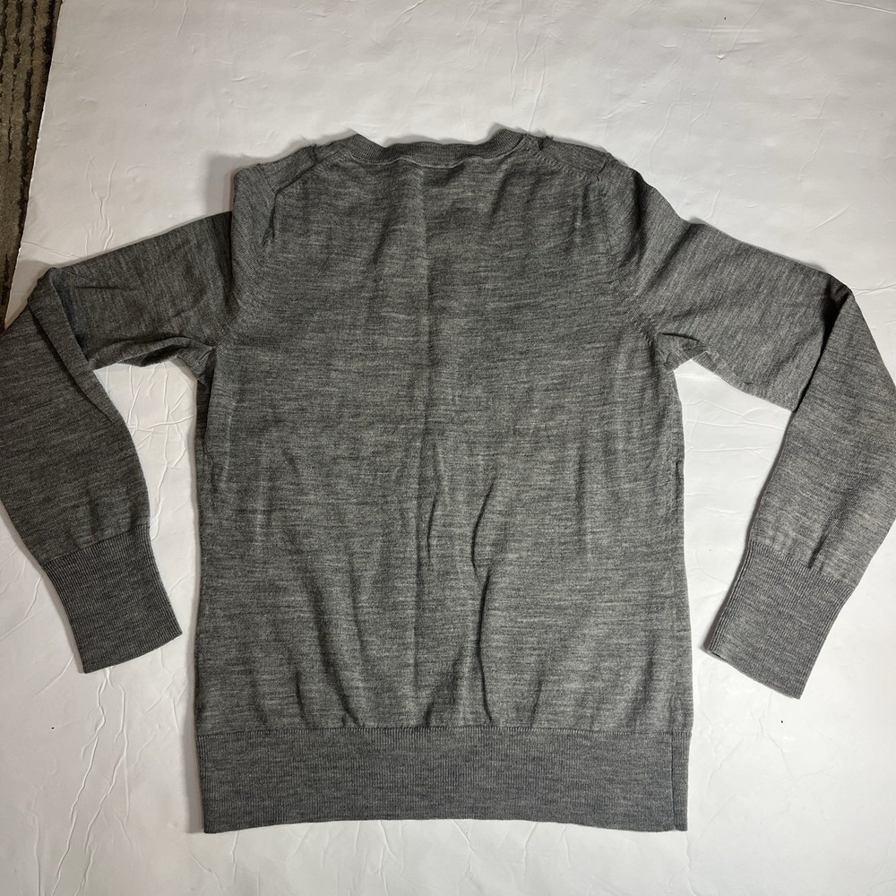 Banana Republic Extra Fine Merino Wool Exclusive Decoration Gray Cardigan Size S - Picture 6 of 9